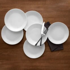 Corelle Livingware 10.25" Dinner Plates (Set Of 6) | Winter Frost White -Kitchen Store winterfrostwhitelunch6pack